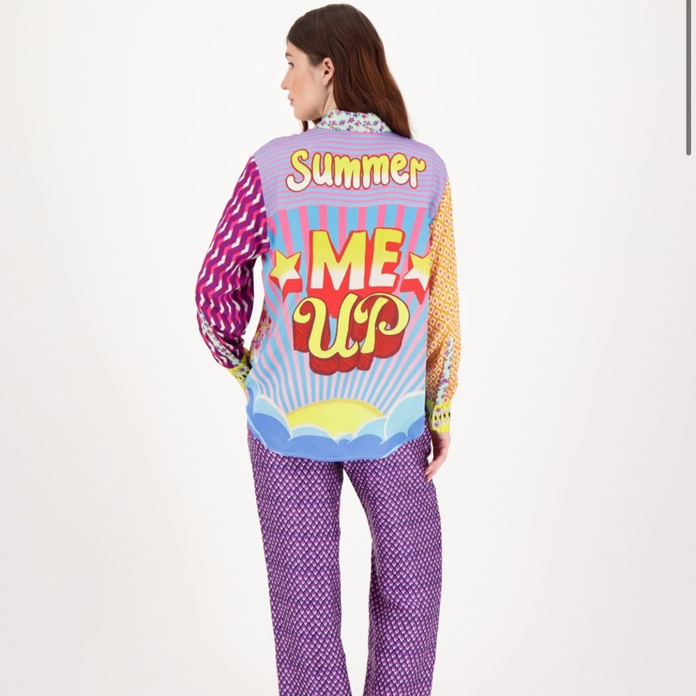 ME369 - Isabel Mixed Print Shirt